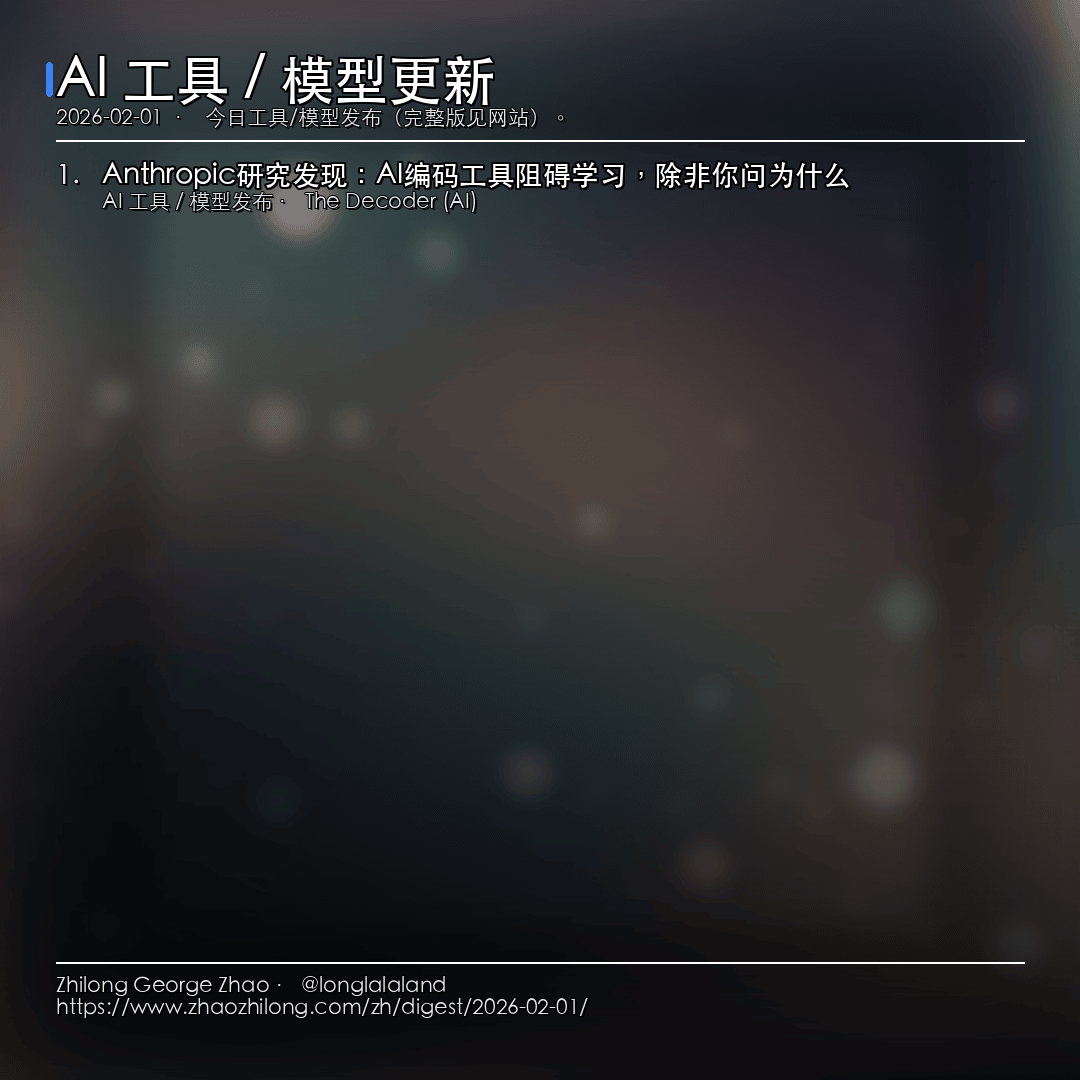 每日简报 - 2026-02-01 — AI 工具