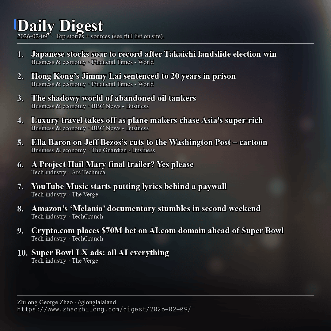 Daily Digest - 2026-02-09 — News