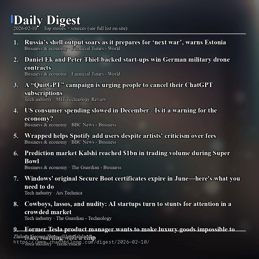 Daily Digest - 2026-02-10 — News