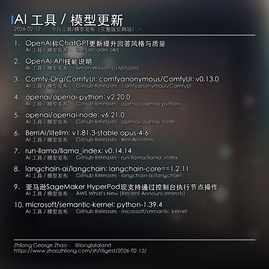 每日简报 - 2026-02-12 — AI 工具