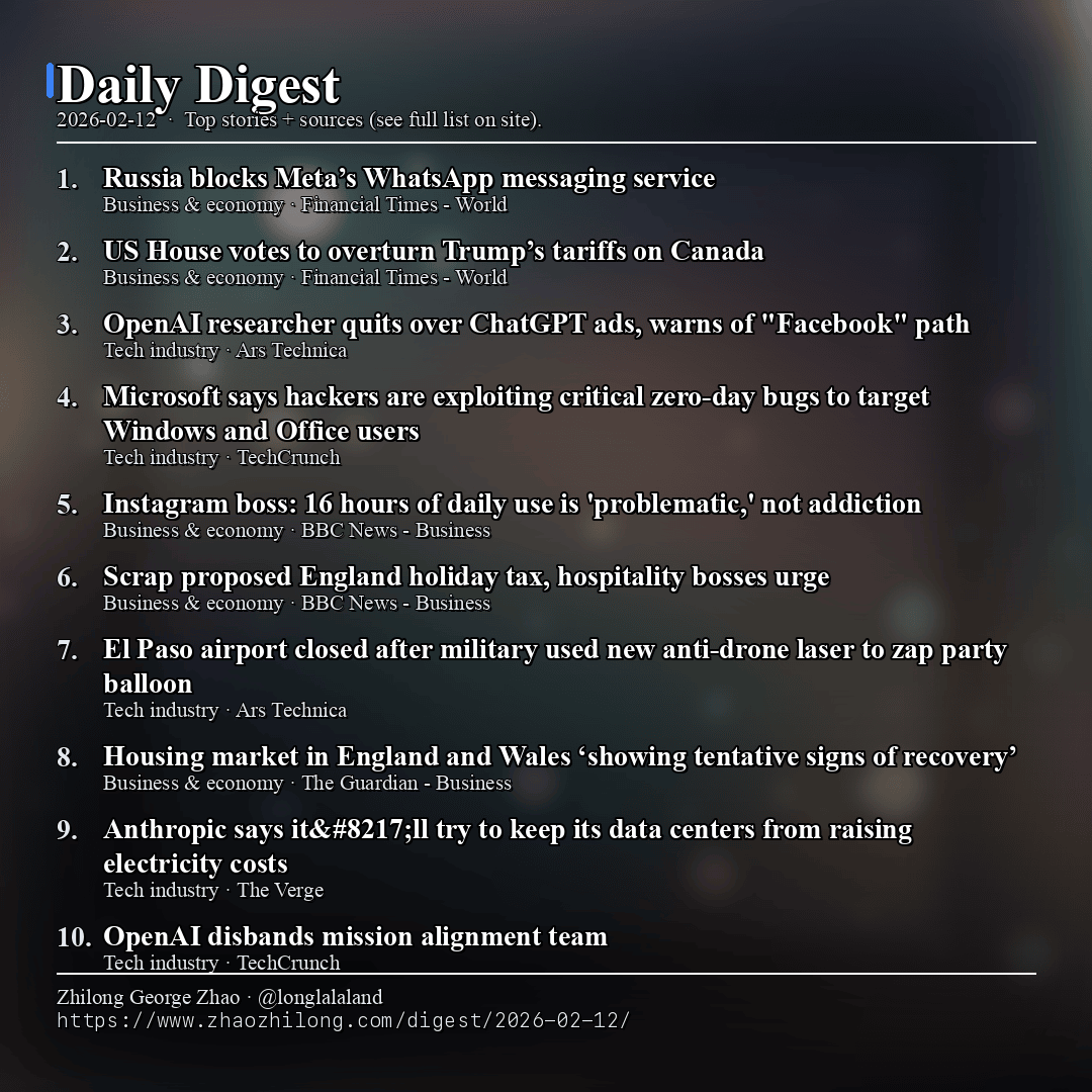 Daily Digest - 2026-02-12 — News