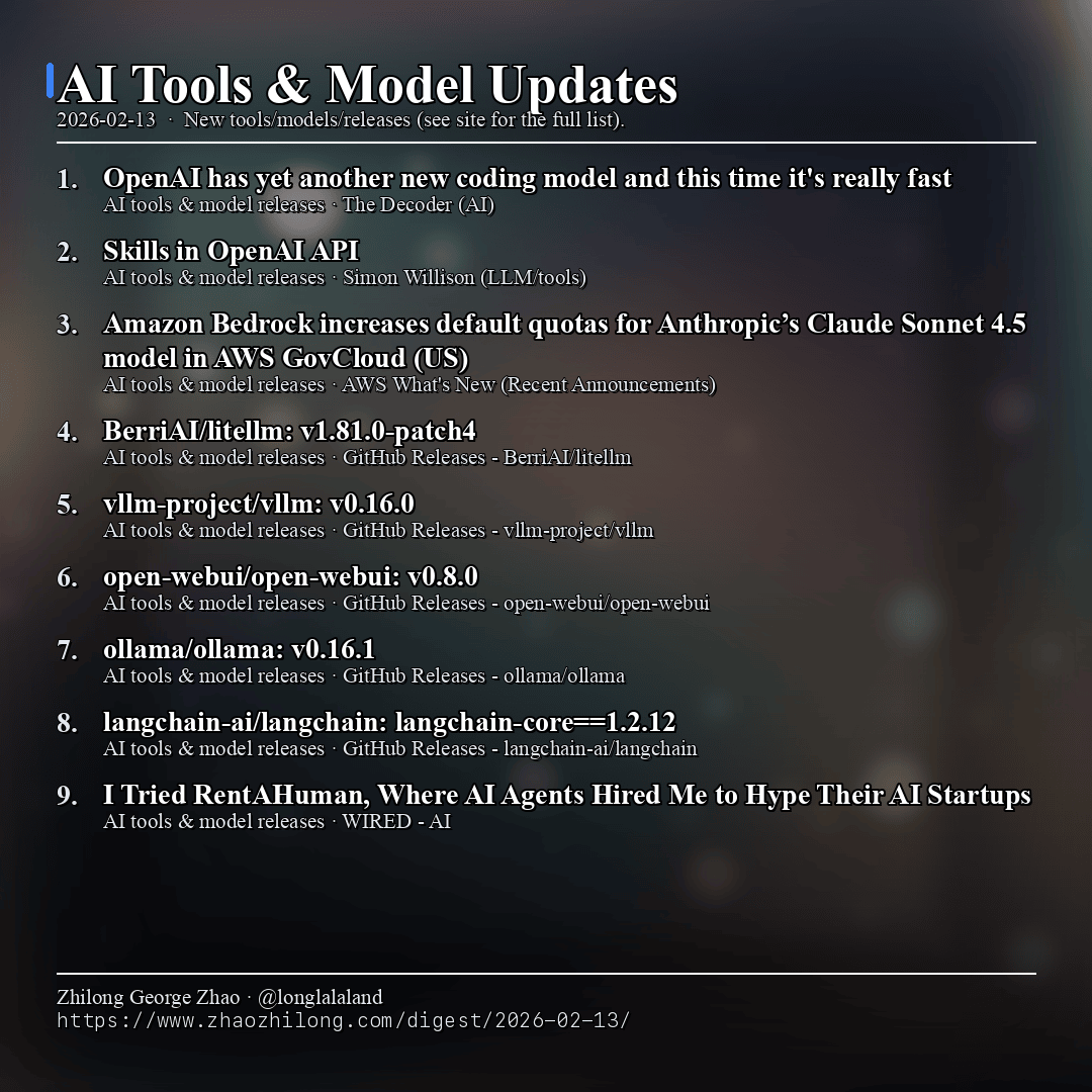 Daily Digest - 2026-02-13 — AI tools