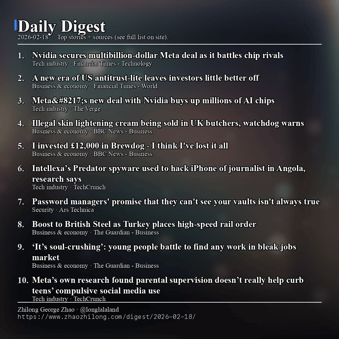 Daily Digest - 2026-02-18 — News