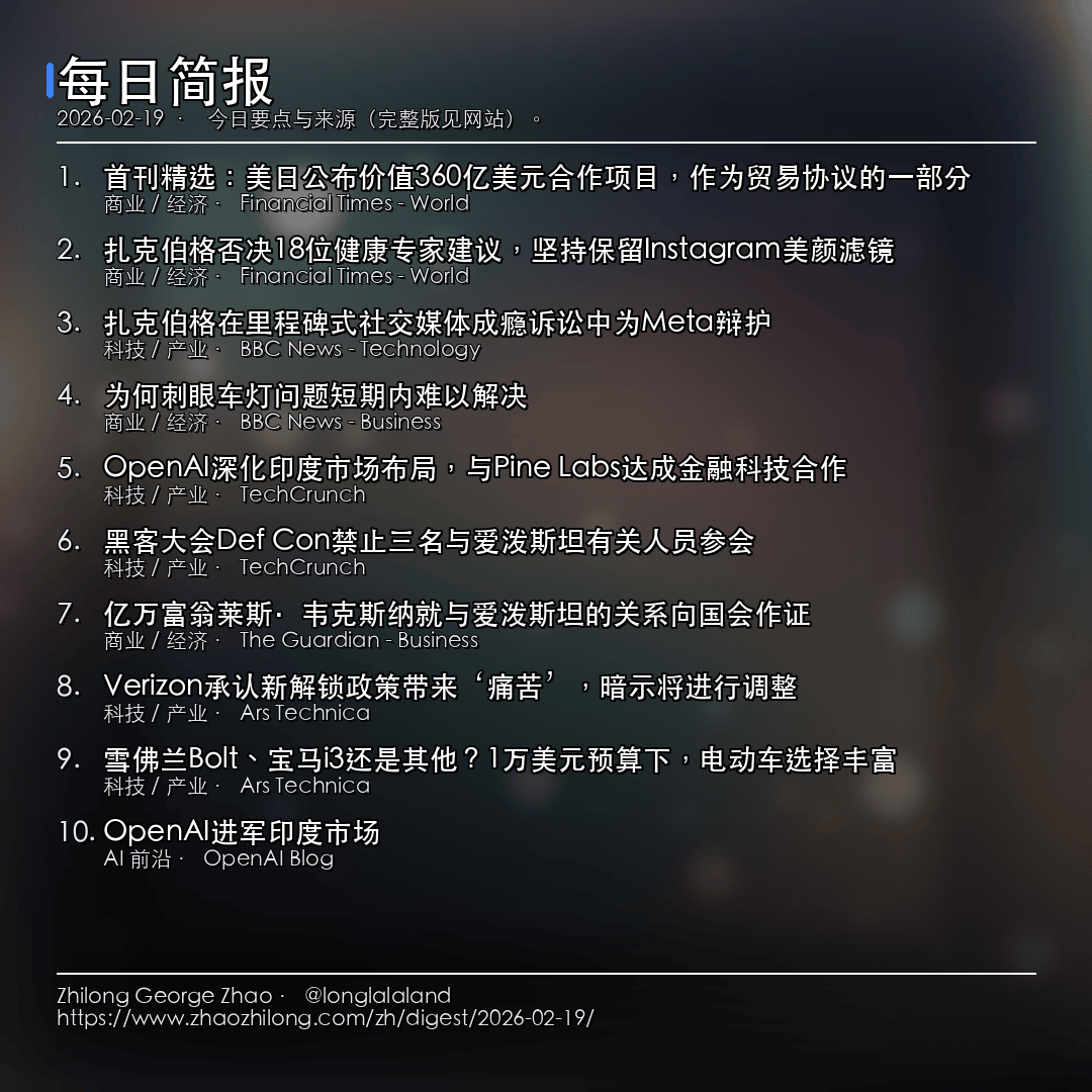 每日简报 - 2026-02-19 — 新闻
