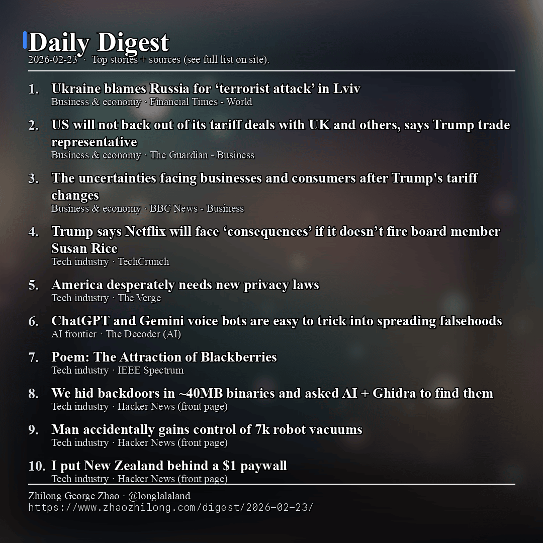 Daily Digest - 2026-02-23 — News
