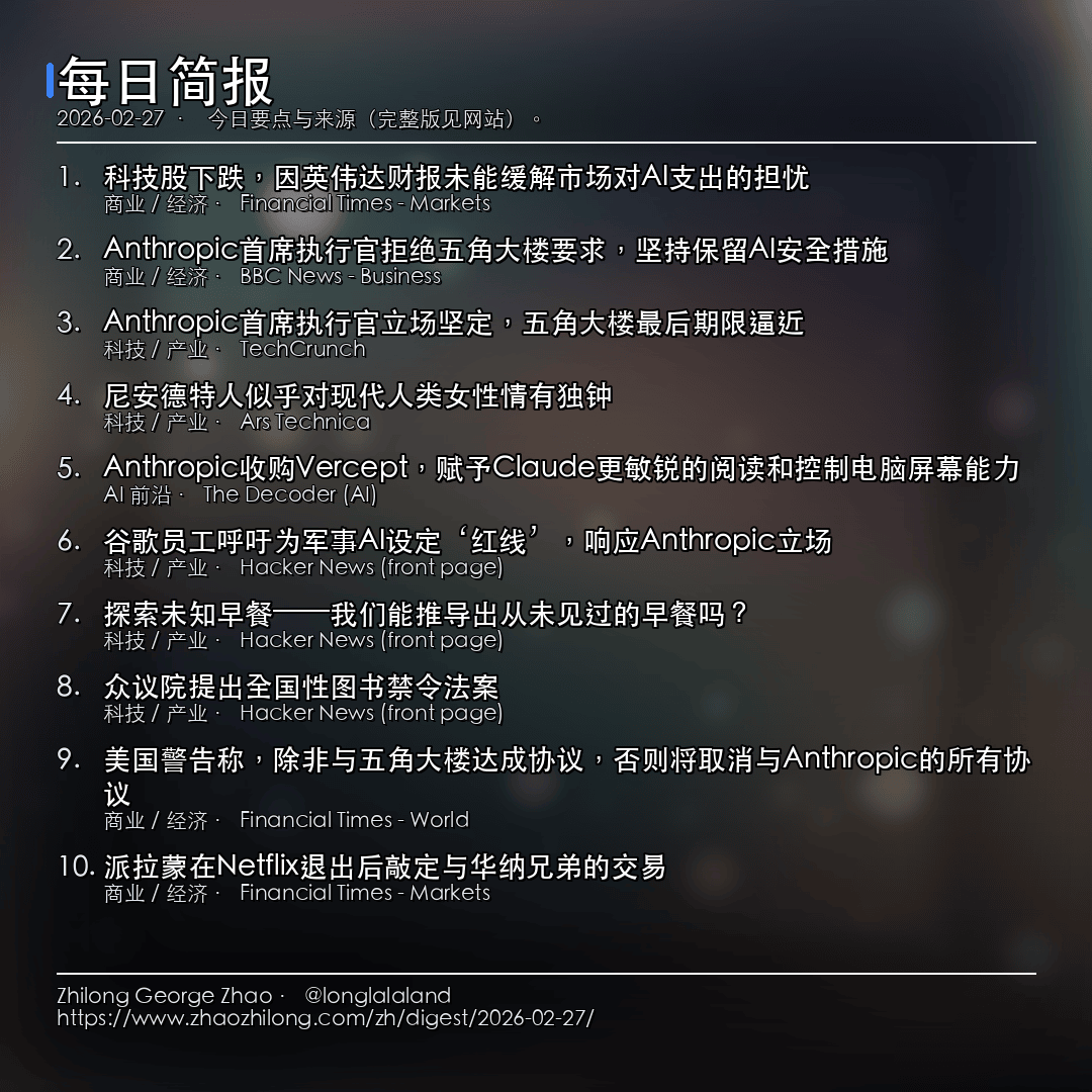 每日简报 - 2026-02-27 — 新闻