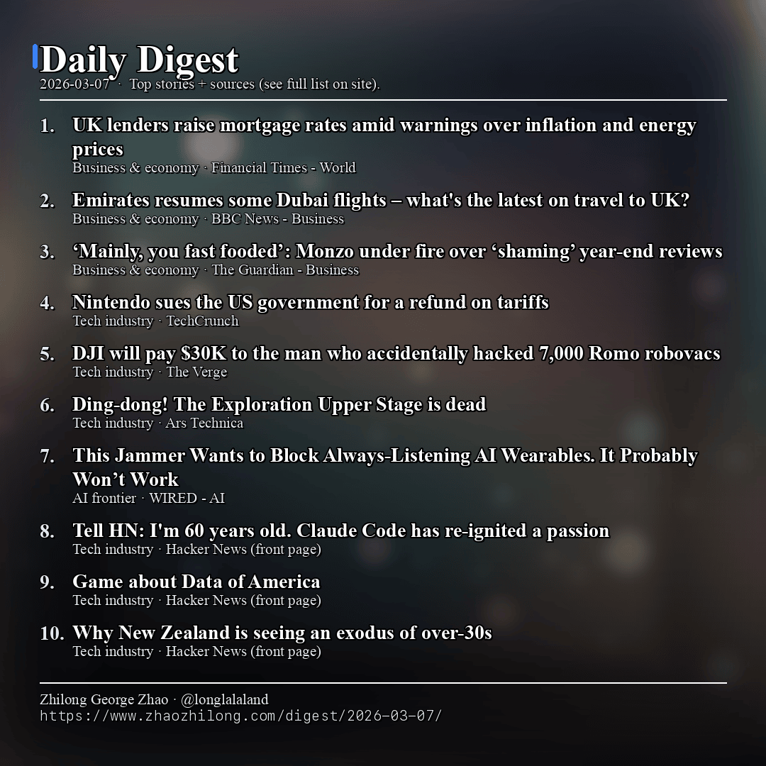 Daily Digest - 2026-03-07 — News