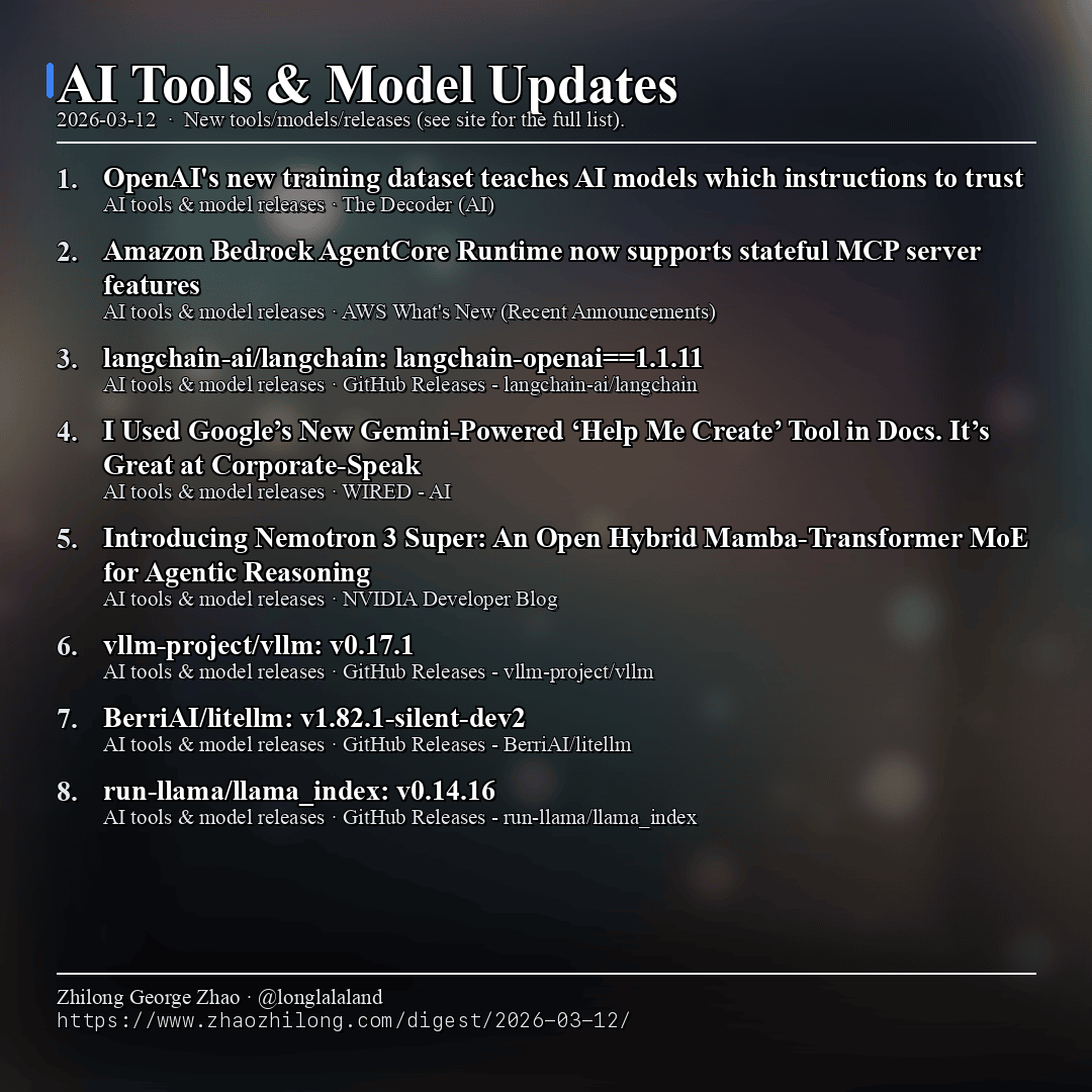 Daily Digest - 2026-03-12 — AI tools
