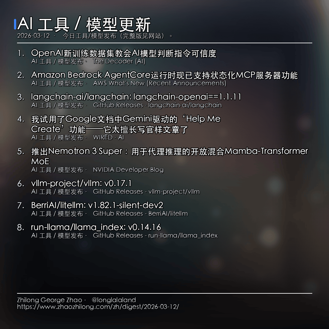 每日简报 - 2026-03-12 — AI 工具