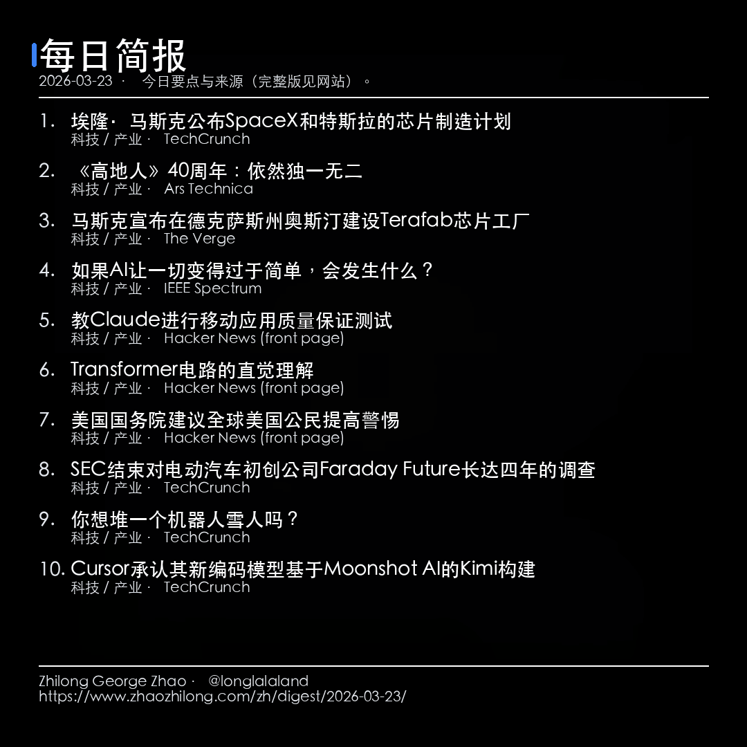 每日简报 - 2026-03-23 — 新闻