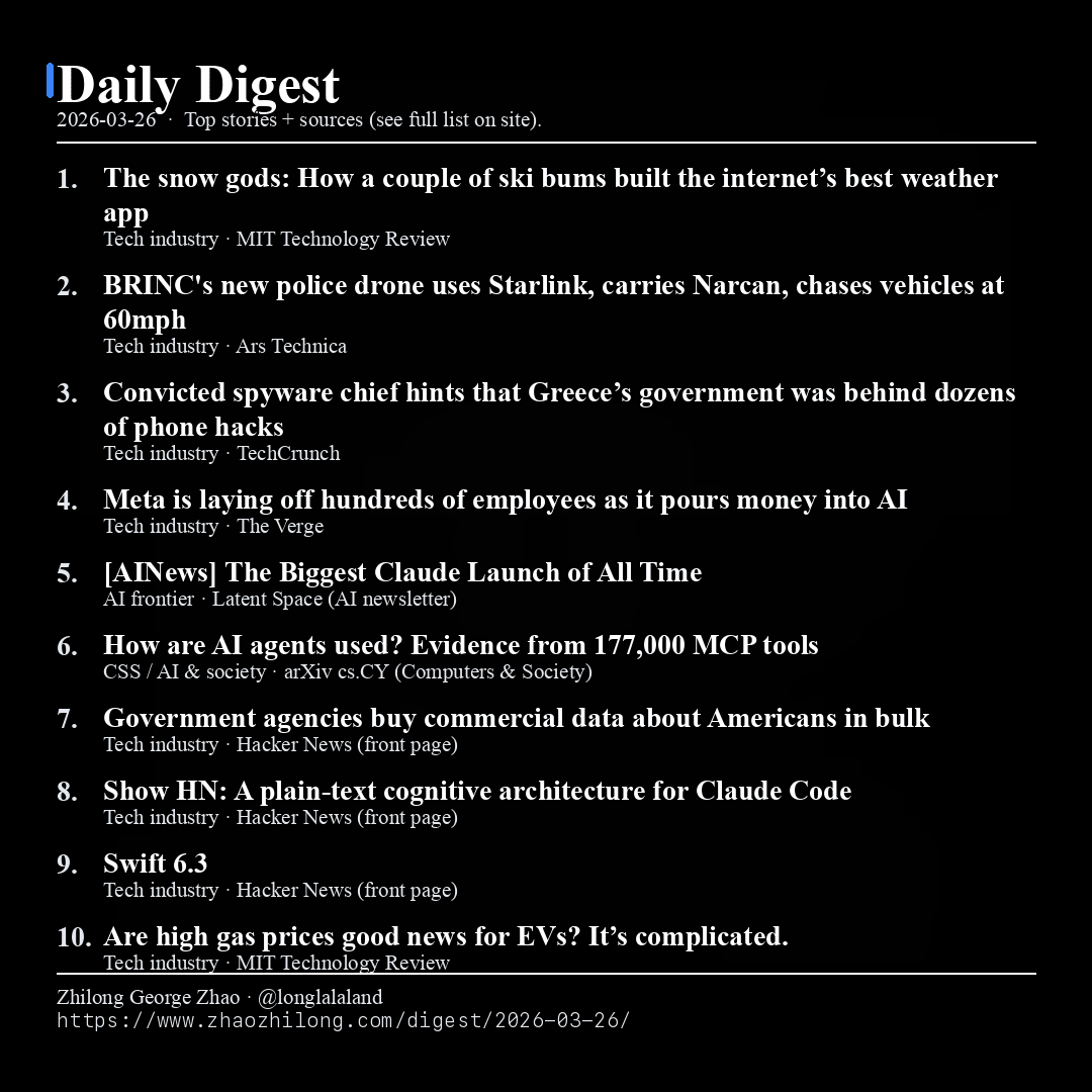 Daily Digest - 2026-03-26 — News