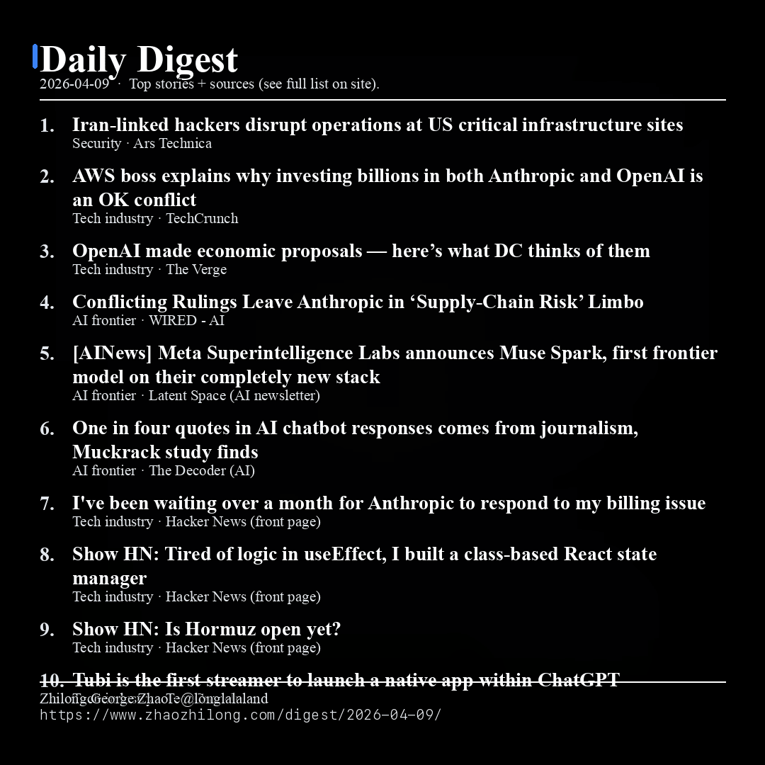 Daily Digest - 2026-04-09 — News