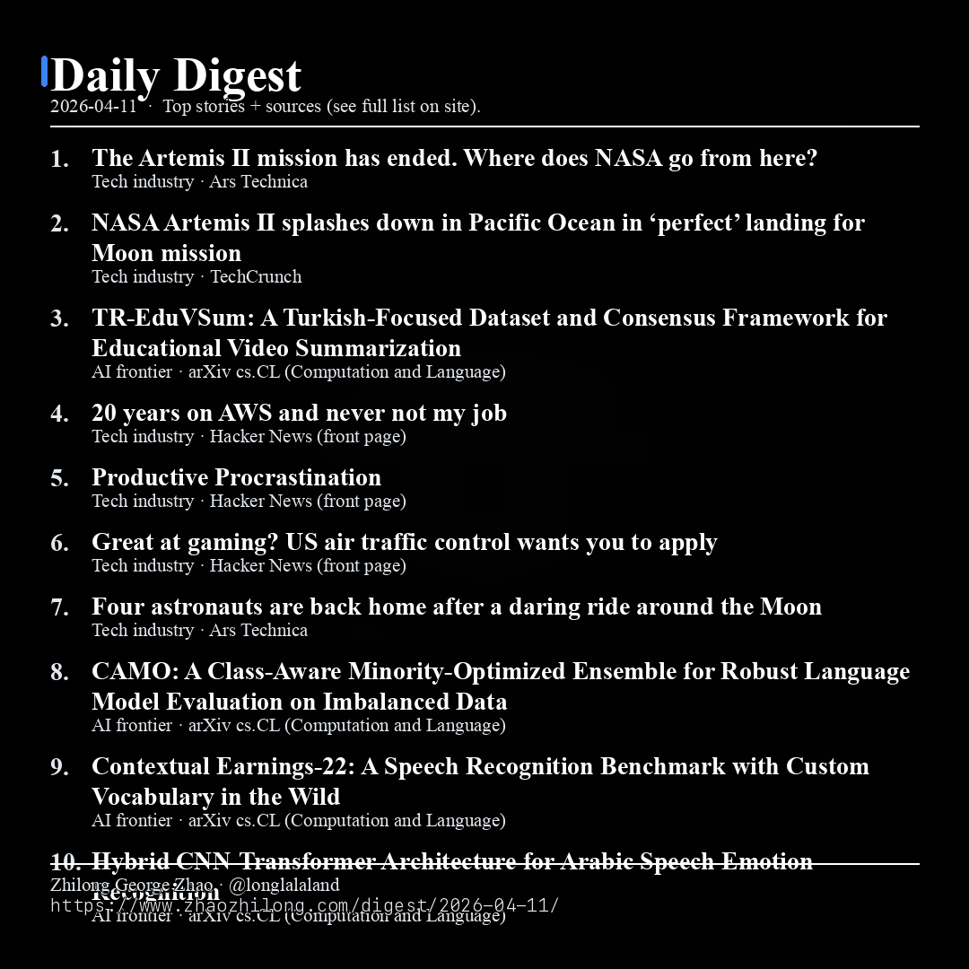 Daily Digest - 2026-04-11 — News