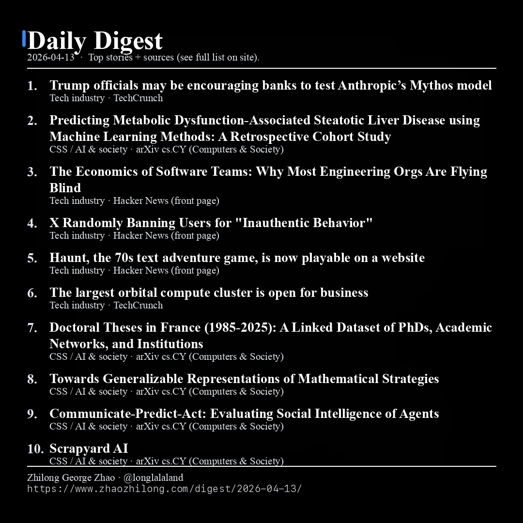Daily Digest - 2026-04-13 — News
