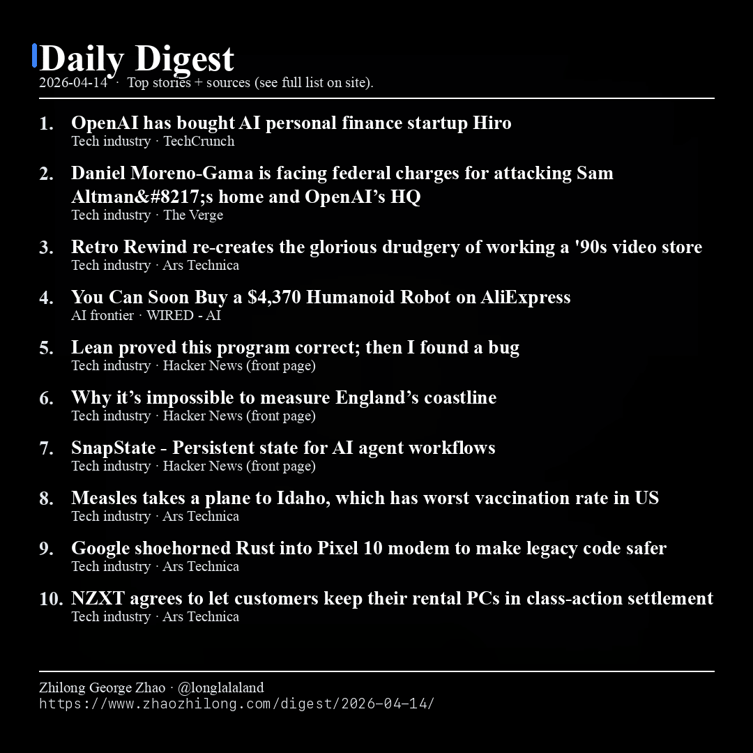 Daily Digest - 2026-04-14 — News