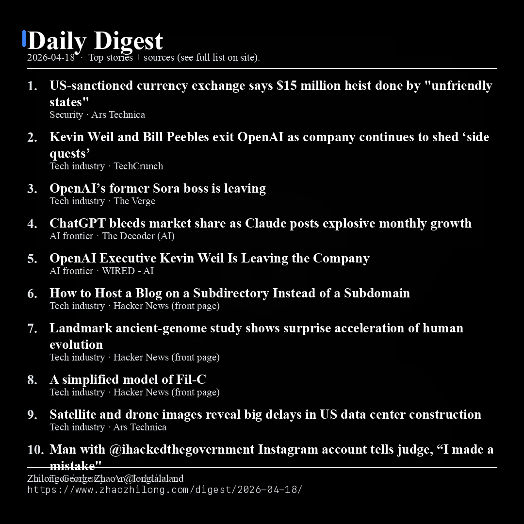Daily Digest - 2026-04-18 — News