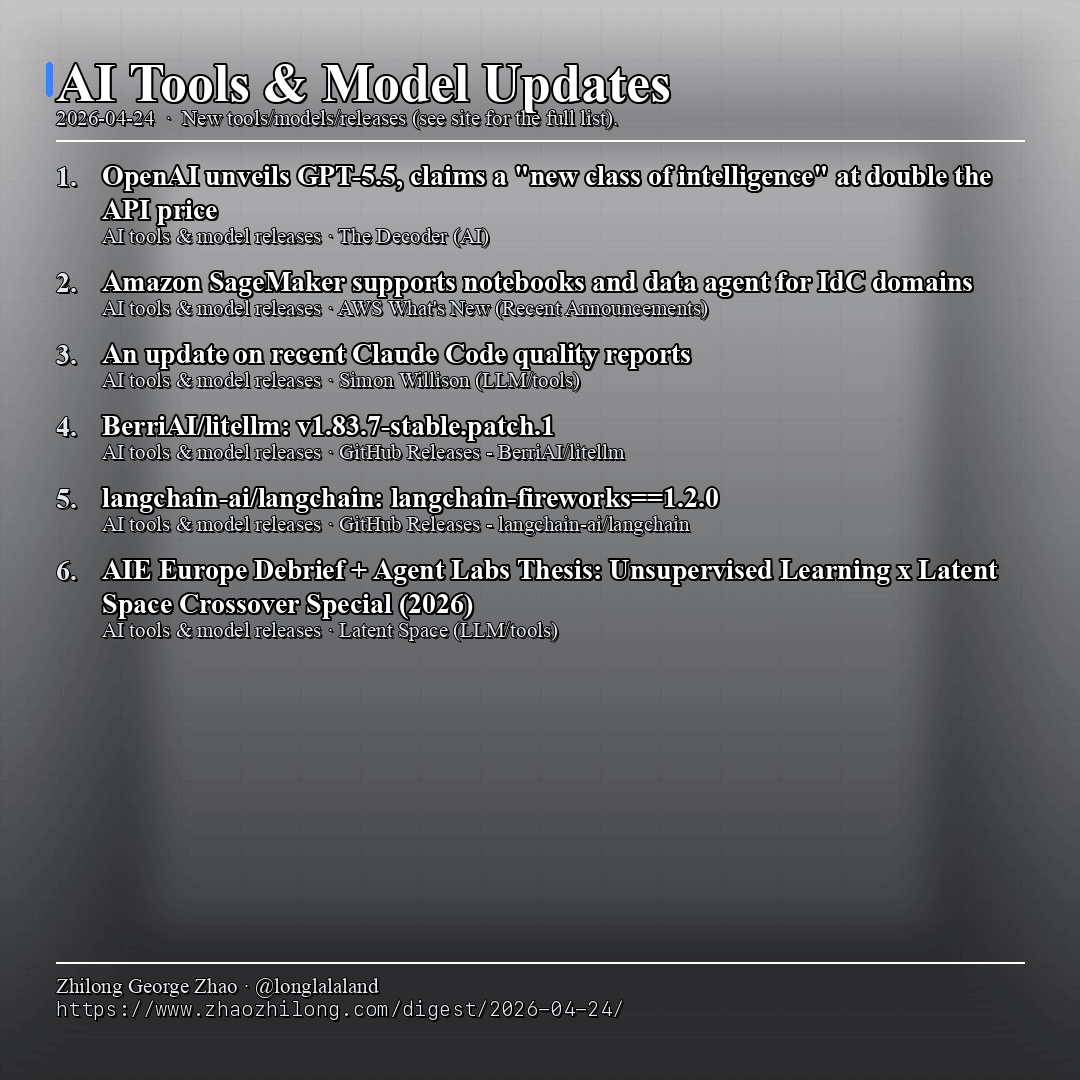 Daily Digest - 2026-04-24 — AI tools