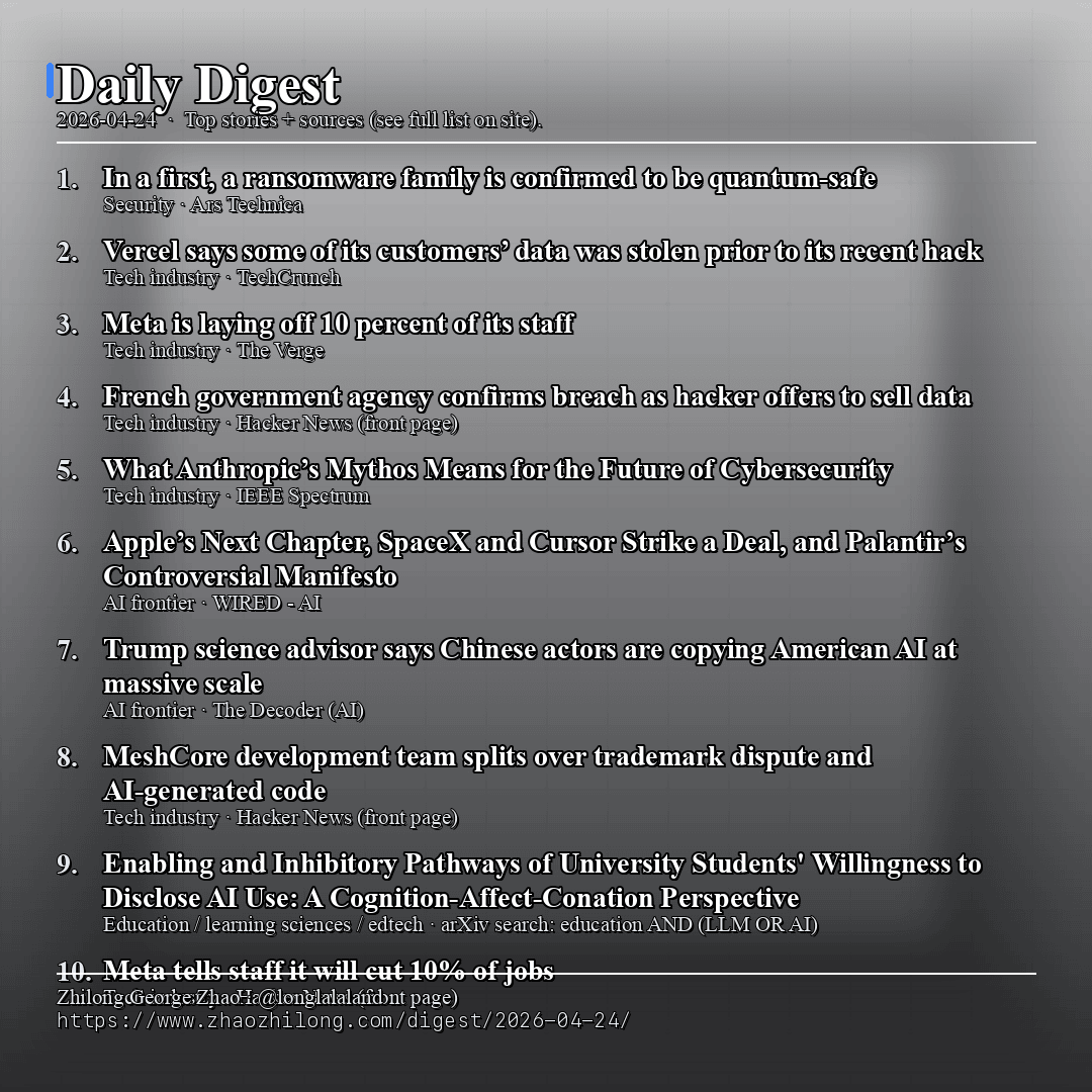 Daily Digest - 2026-04-24 — News