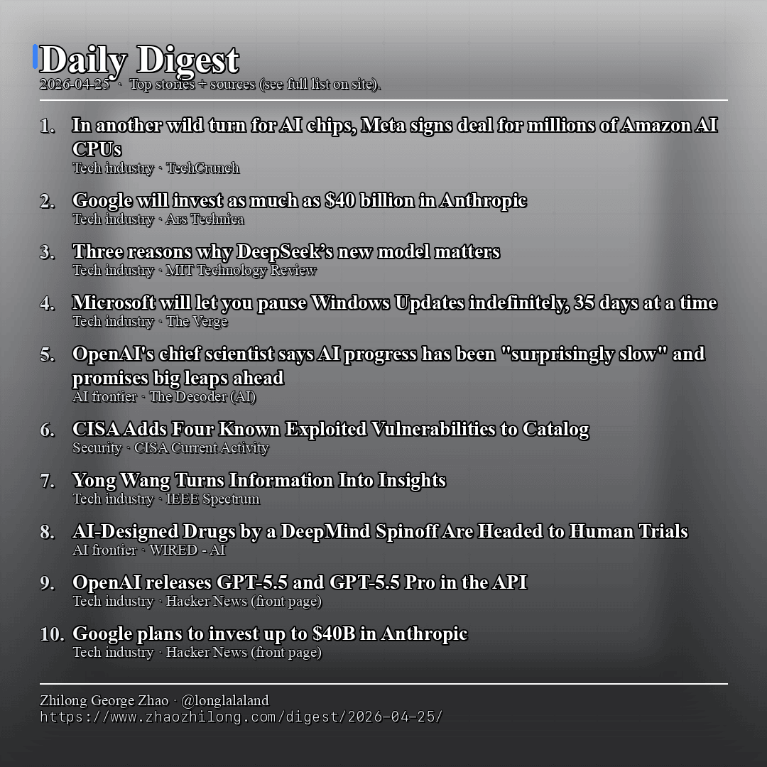 Daily Digest - 2026-04-25 — News