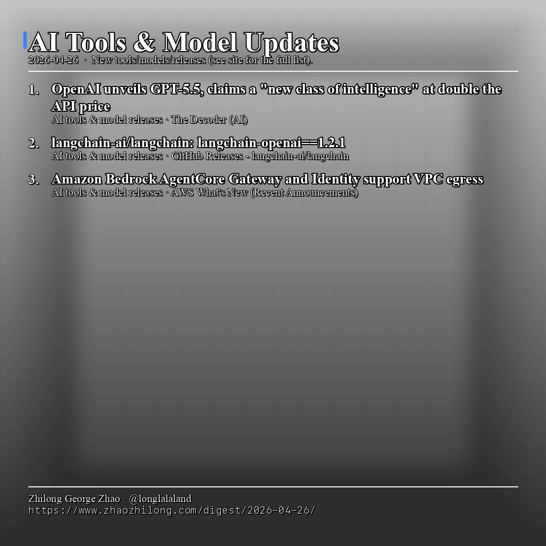Daily Digest - 2026-04-26 — AI tools