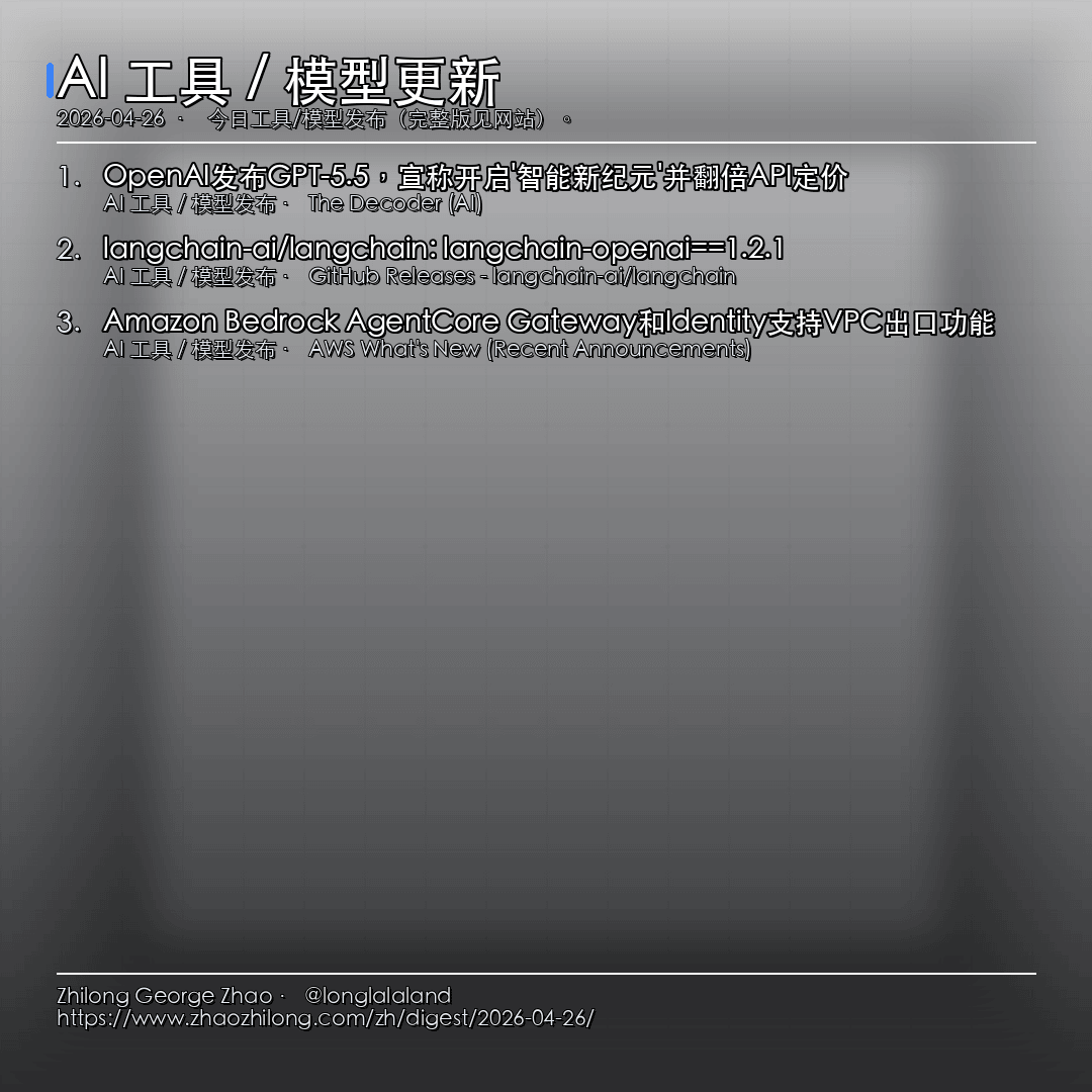 每日简报 - 2026-04-26 — AI 工具