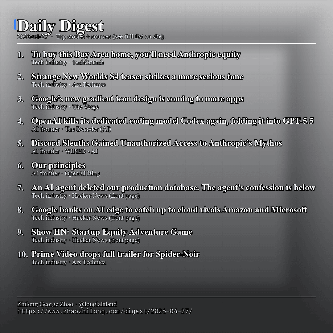 Daily Digest - 2026-04-27 — News