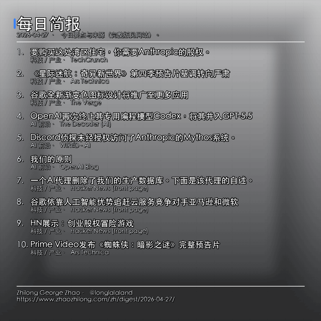每日简报 - 2026-04-27 — 新闻