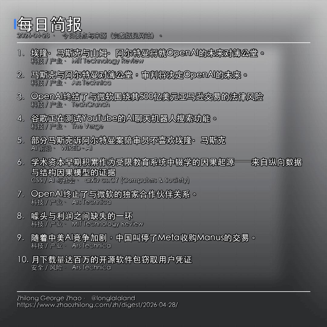 每日简报 - 2026-04-28 — 新闻