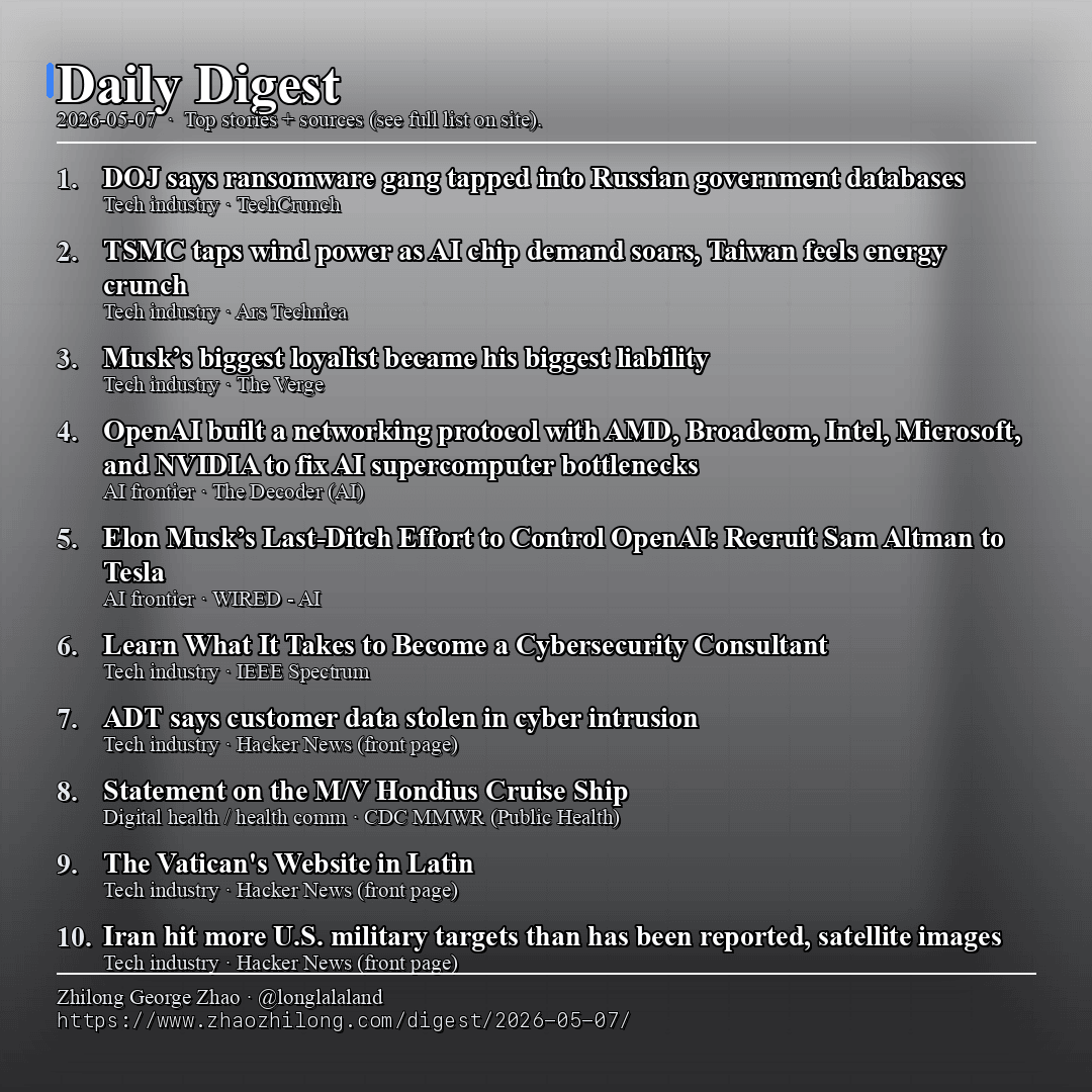 Daily Digest - 2026-05-07 — News