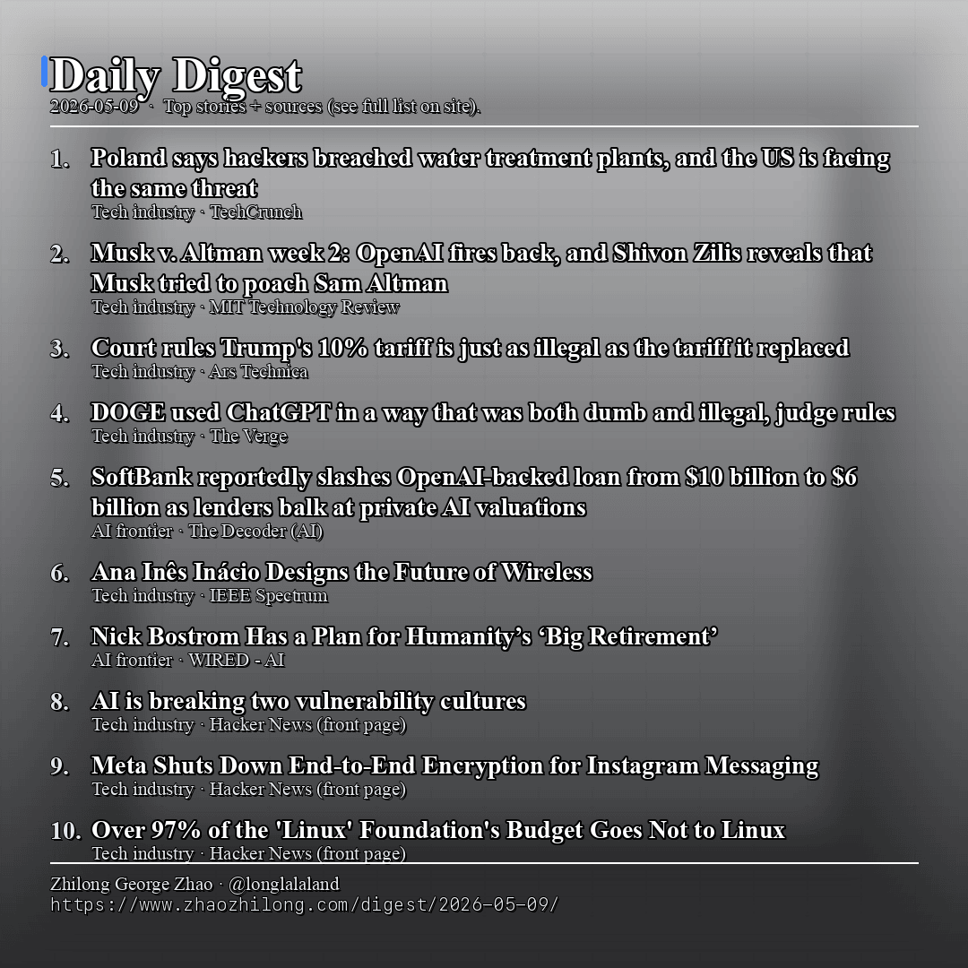 Daily Digest - 2026-05-09 — News