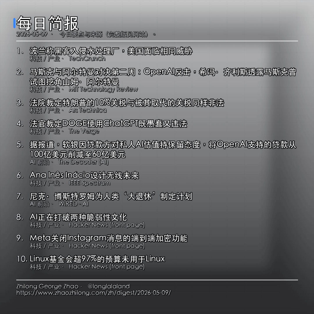 每日简报 - 2026-05-09 — 新闻