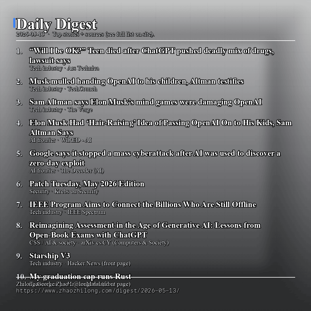 Daily Digest - 2026-05-13 — News