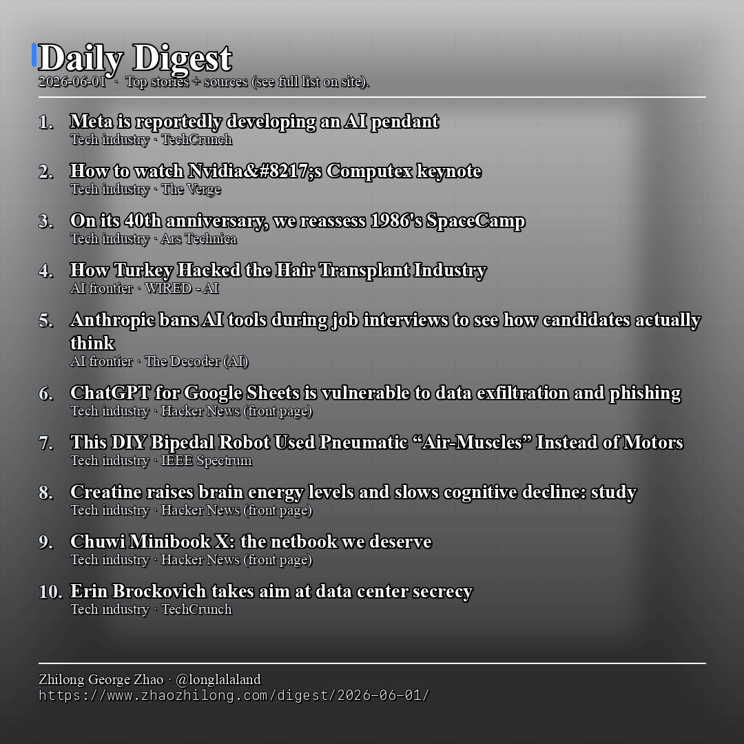 Daily Digest - 2026-06-01 — News