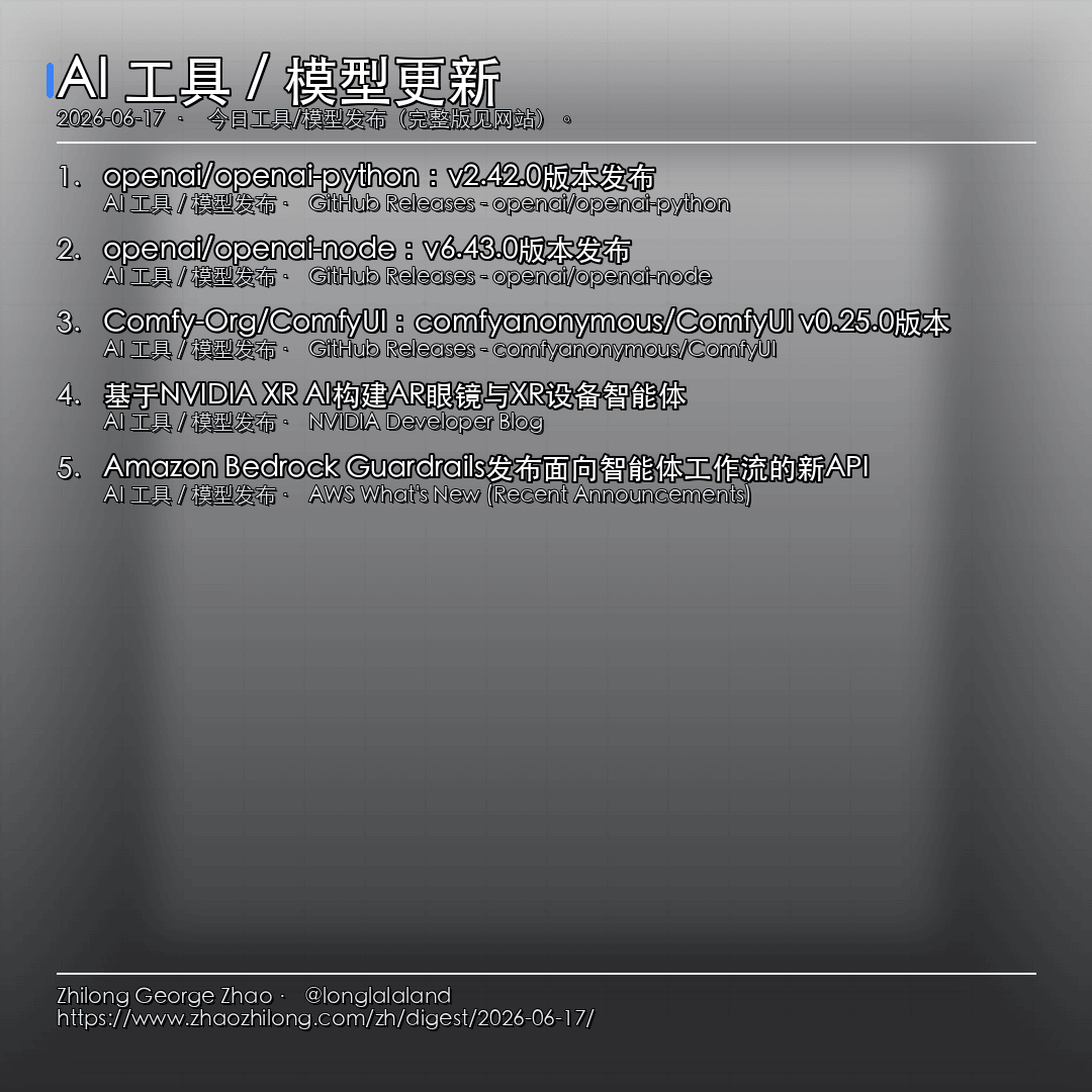 每日简报 - 2026-06-17 — AI 工具