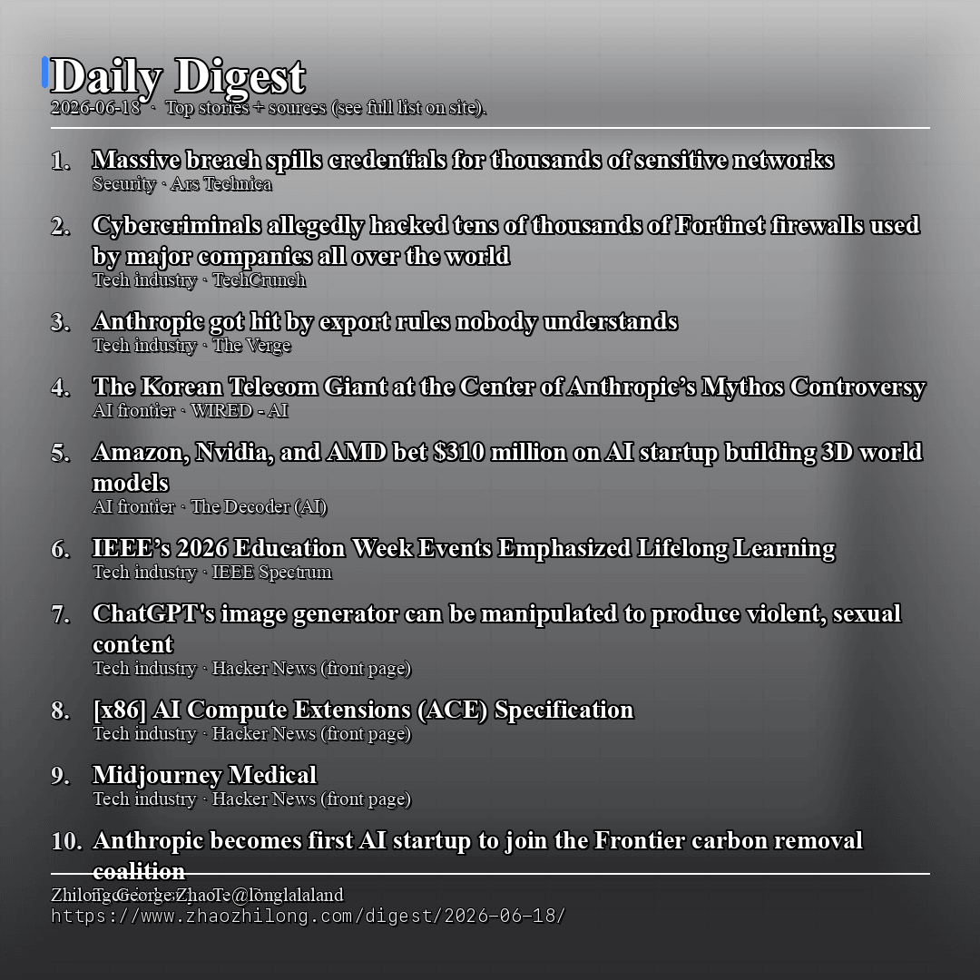 Daily Digest - 2026-06-18 — News